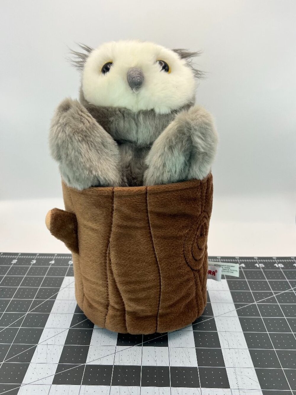 Vintage Aurora Owl Plush in Tree Stump ‎ Pop Up Toy